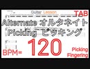 【Guitar Lesson】Alternate picking ギターオルタネイトピッキング練習【Picking･Fingering ピッキング･フィンガリング】