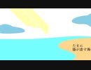 たまに陽が差す海