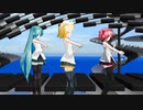 [MMD]Lat式ミク・リン・テト(シグナルズ)　衣装統一版『プラチナ』 in DANCEROID Ver