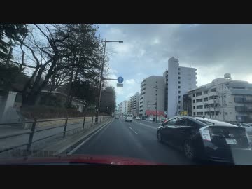 仙台近辺車載　167-7　八幡町、大学病院前、北山トンネル、荒巻　2023　0121　マツダ２