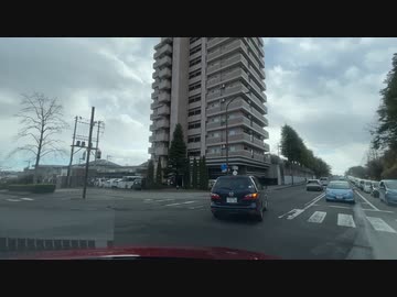仙台近辺車載　168-8　荒巻、水の森、北根黒松、地下鉄旭ヶ丘駅　2023　0121　マツダ２