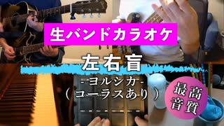 【ニコカラ】【生バンドカラオケ】左右盲 / ヨルシカ（コーラスあり）【高音質】