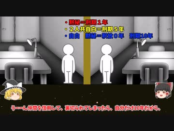 【囚人のジレンマ】裏切りの心理『パラドックス』とは？？【ゆっくり解説】
