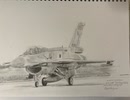 Autumn 2021  Pencil Drawing F-16D Block 52+Polish air forceUSAF photo by TSgt. Kenya Shiloh