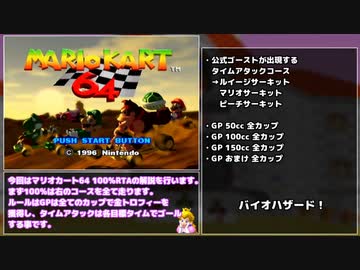 【VOICEVOX解説】マリオカート64 100%RTA 1:58:37 Part1/5