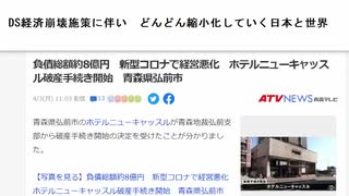 ＤS経済崩壊施策に伴い　どんどん縮小化していく日本と世界