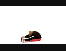 Flexible Woman Doing Seated Forward Fold Toe Touch Warm Up Before Exercising In White Background