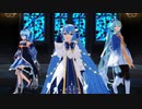 【MMD】雪ミク3人で虎視眈々