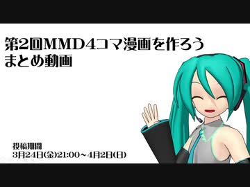 第2回MMD4コマ漫画を作ろうまとめ