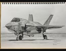 Lockheed Martin F-35B Lightning IIPencil Drawing 鉛筆　模写　Photo by Sgt. Samuel Ruiz