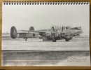 Pencil Drawing 鉛筆　模写　アヴロ・シャクルトンPhoto by Dick Gilbert 26 May 1991Avro Shackleton CC-BY
