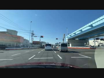 宮城　仙台　白石城　蔵王方面ドライブ3　国道4号線　箱堤から遠見塚のあたり　2023　0401　マツダ２車載