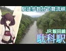 【動画最後の方閲覧注意】景色良好な鵞流峡に架かる・・の名所南原橋まで徒歩数分　　駄科駅に訪問【JR東海飯田線】【東北きりたん】