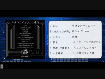 Li-ionP 2nd Album「リチウムイオン二次電池」クロスフェード