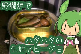 【野燗炉】ハタハタの缶詰アヒージョで呑む【ﾐﾆ長火鉢】