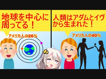 アメリカ人の4人に一人が天動説を信じ、4割が人類の祖先はアダムとイブであると信じていた…