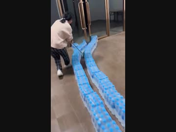 ホモと見る道を作ってトイレのネズミを追い出す女