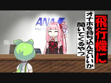 飛行機にオ〇ホ持ち込んでいいか聞いてくるやつ