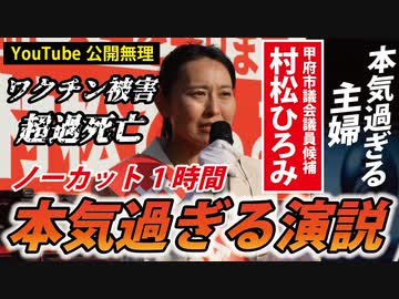 【YouTube公開無理】本気過ぎる主婦の演説【村松ひろみ/甲府市議選】