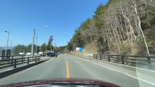 宮城　仙台　白石城　蔵王方面ドライブ13　国道113号線　七ヶ宿ダムから道の駅七ヶ宿　2023　0401　マツダ２車載