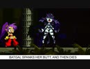リョナ ゲームオーバー Batgal Ryona butt spanking, then dying Shantae series