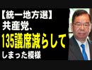 【統一地方選】共産党、135議席減らしてしまった模様