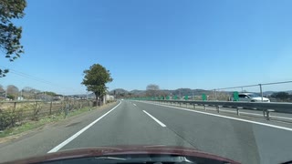 宮城　仙台　白石城　蔵王方面ドライブ21　東北自動車道　白石から蔵王ＰＡあたり　2023　0401　マツダ２車載