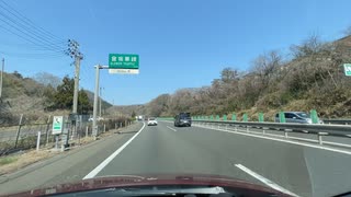 宮城　仙台　白石城　蔵王方面ドライブ24　東北自動車道　仙台南ＩＣから仙台宮城ＩＣ　2023　0401　マツダ２車載