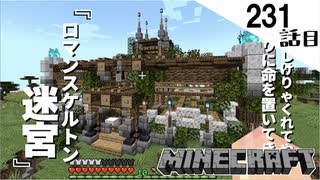 《Minecraft》ロマンスケルトン迷宮は地獄でした。〜てきとうサバイバル231話目。〜