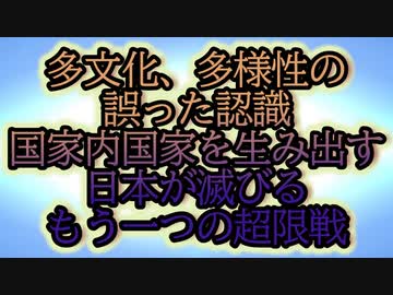 多文化、多様性に騙され国内破壊へと繋がるもう一つの超限戦