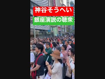 神谷そうへいの演説が凄い❗️❗️❗️銀座でこれだけ聴衆が集まる政治家はいるのか❓