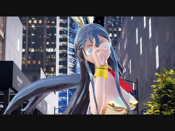 【Ray-mmd】黄金バニー大淀がストリート交差点でヒアソビ