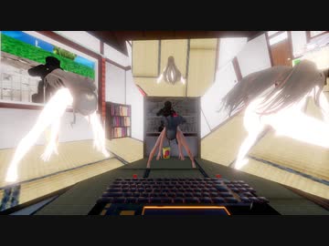【Ray-mmd】大淀が6畳1Kの部屋でPiNK CATを全裸配信