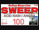 Guitar Sweep Exercise ANGRA / ACID RAIN TAB Kiko Loureiro BPM100【Guitar PICKING】