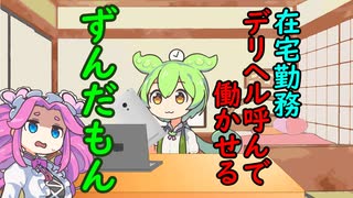 在宅勤務ならデリヘル呼んで働かせたらええやん！ずんだもん