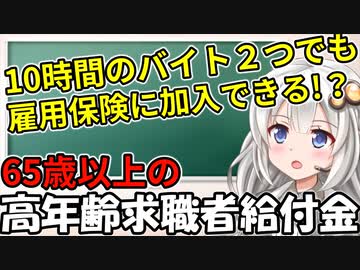 65歳からの失業保険『高年齢求職者給付金とマルチジョブホルダー制度』