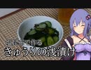 ほろ酔いゆかりさんの簡単おつまみ【きゅうりの浅漬け】