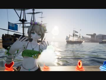 港で手を振ってくれるメルラメラーヌ。