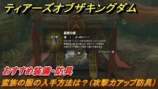 ゼルダの伝説ティアーズオブザキングダム　蛮族の服の入手方法は？（攻撃力アップ防具）おすすめ装備・防具　＃１４８　【ティアキン】
