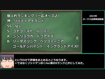 【ゆっくりウマ娘】ウマ娘民と見る2023年オークス全頭解説【biimシステム】