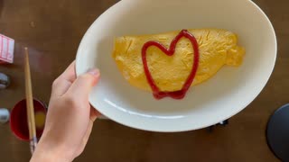 ぷるぷるオムレツ完成です