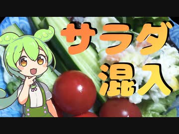 サラダに混入するずんだもん