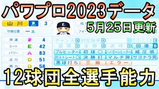 【パワプロ2023】12球団全選手能力データver.1.10【eBASEBALLパワフルプロ野球2022 05/25パワプロアプデ】