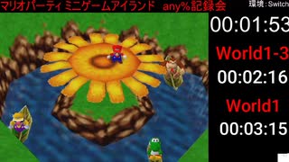 【WR】【世界記録】マリオパーティミニゲームアイランドany%RTA00:34:49(Switch)