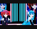 MMD、テト、ミク、計2人、で、セツナトリップ・重音テト・カバー