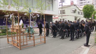 恵比須流が地鎮祭「祭りの安全祈願」　博多祇園山笠へ向け準備