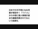 日本で 行方不明になる児童が増加中 tiktok から中国に個人情報が盗まれ 臓器販売されているという指摘も
