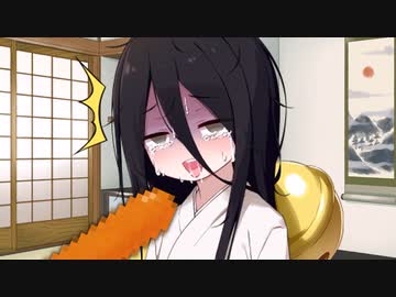 フランクフルトを食べる中国うさぎ