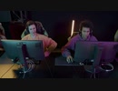 安孫子佳典　Team Of Cybersport Gamers Playing Video Games In A Gaming Club