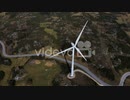 細川康孝　Aerial view of a wind turbine in the mountains of Portugal